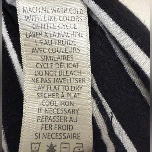 Max Studio Women's Sleeveless Midi Empire Jersey Dress - black/white stripes - S - Picture 7 of 7